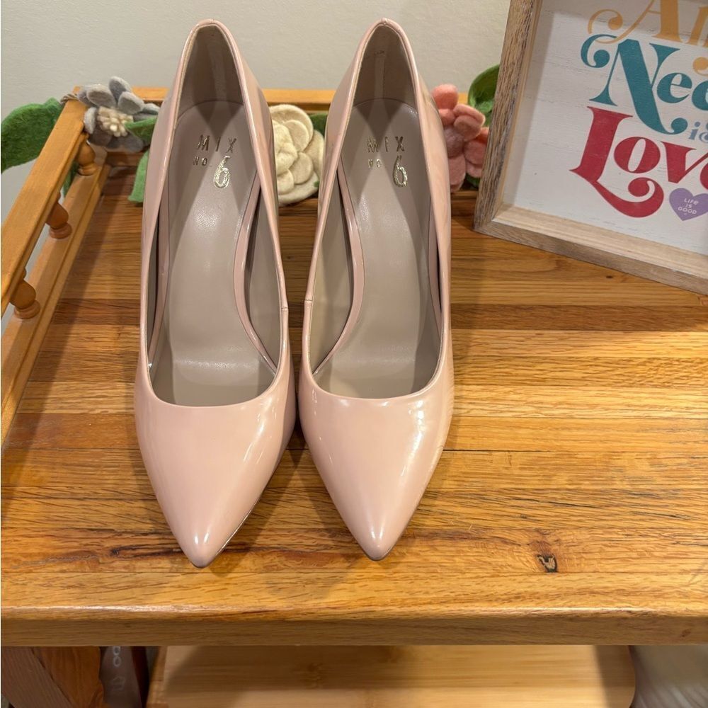 Mix No. 6 new heels. Really neat lucite heel.